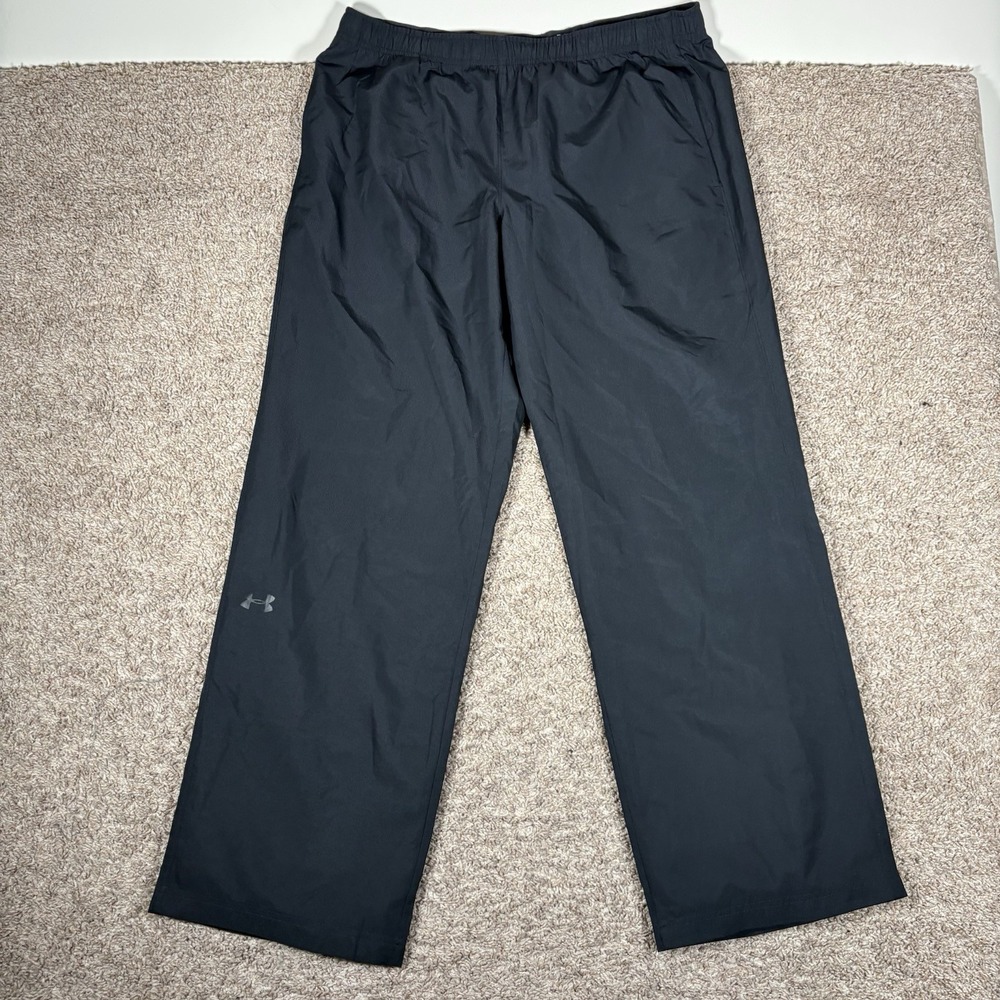 Under Armour Women's‎ L Fanatical Wind Pants Flip Logo Black 1267145
